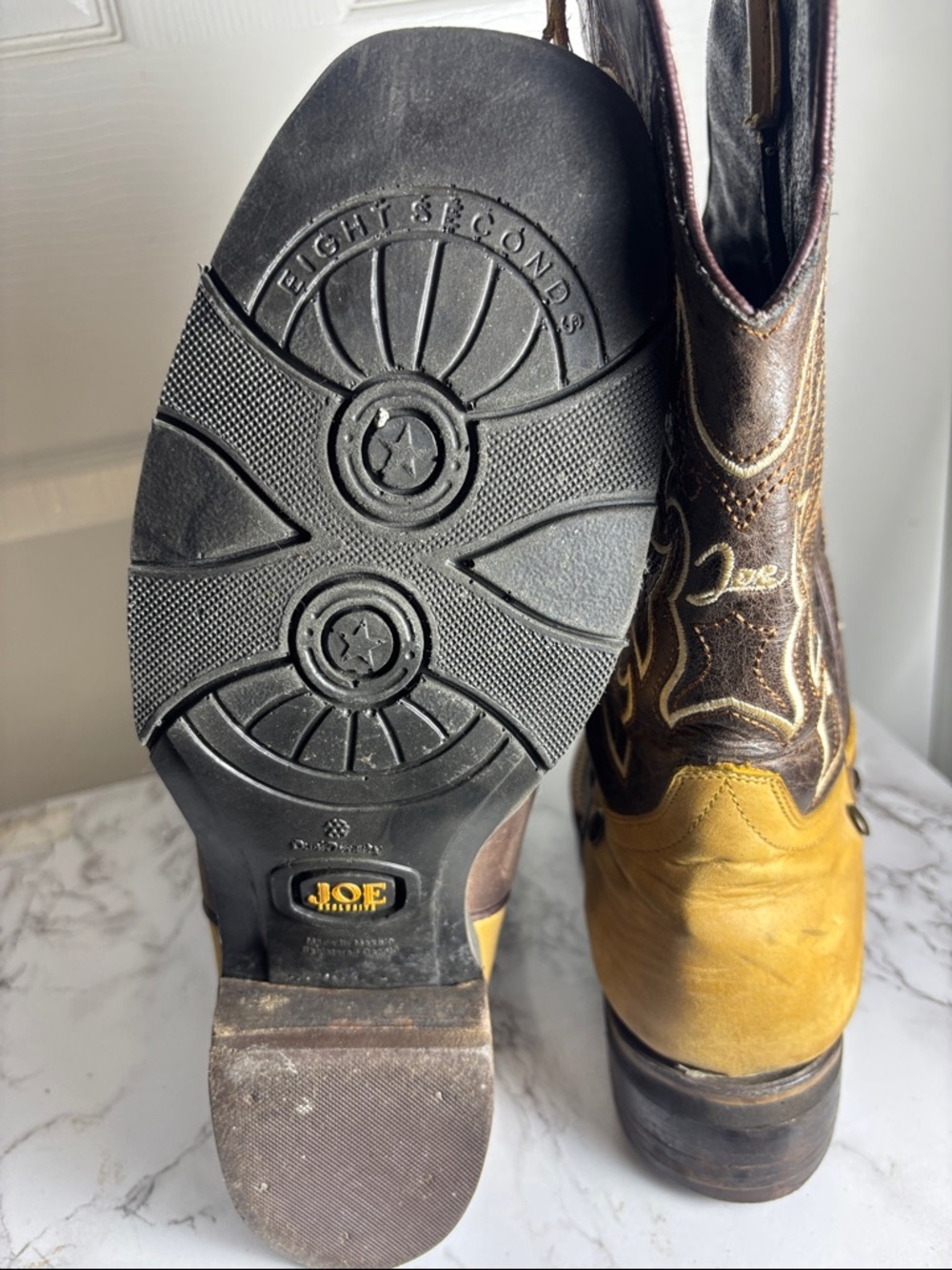 Joe’s Exclusive MEN'S VE030 TORITO LEATHER SQUARE TOE COWBOY BOOT - Picture 7 of 8